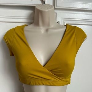 FIVE DANCEWEAR top. Color Mustard Yellow. Size Petite Adult/XS